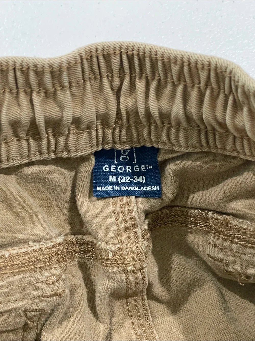 George Men’s Twill Pull-On Shorts with Drawstring Waist